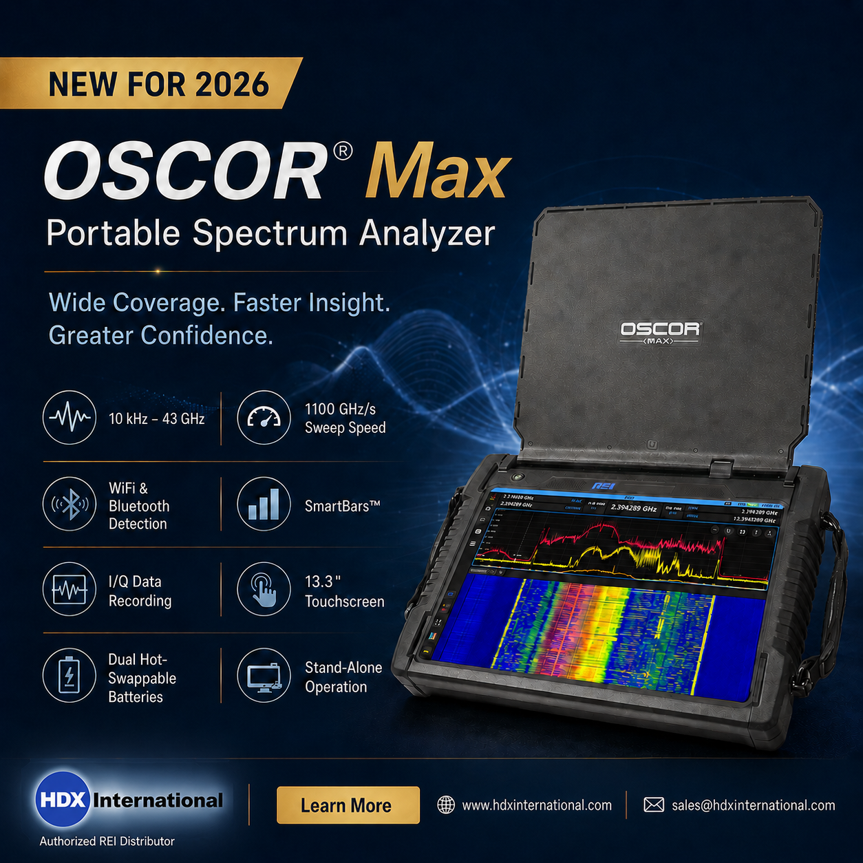 REI OSCOR® Max Portable Spectrum Analyzer