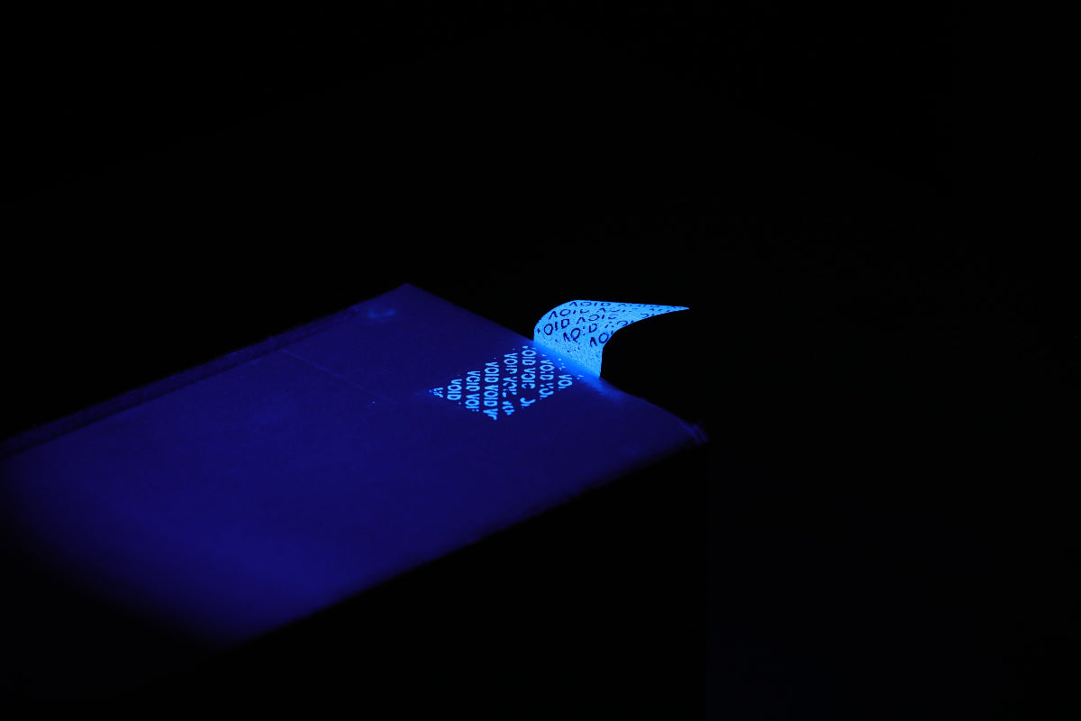 Covert UV Void Anti-Tamper Security Labels
